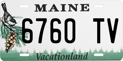 ME license plate 6760TV