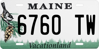 ME license plate 6760TW