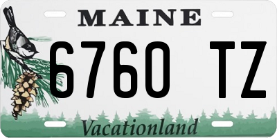 ME license plate 6760TZ