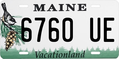ME license plate 6760UE