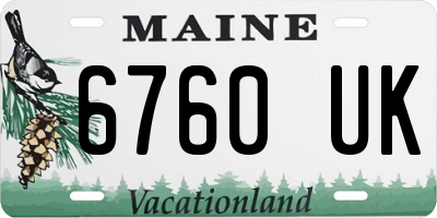 ME license plate 6760UK