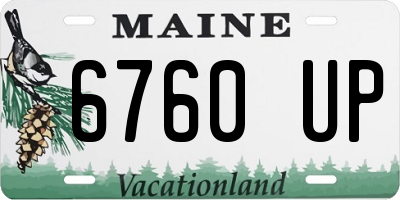 ME license plate 6760UP