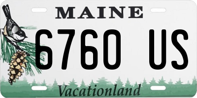 ME license plate 6760US