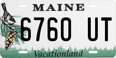 ME license plate 6760UT