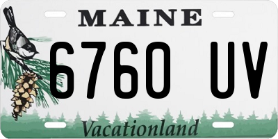 ME license plate 6760UV