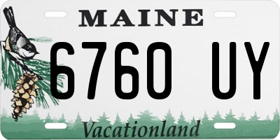 ME license plate 6760UY