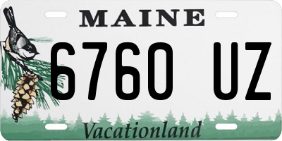 ME license plate 6760UZ