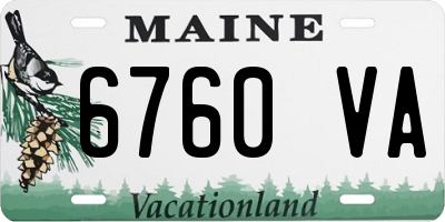 ME license plate 6760VA