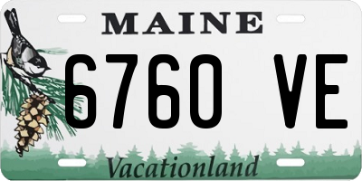 ME license plate 6760VE