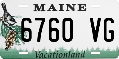 ME license plate 6760VG