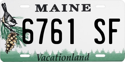 ME license plate 6761SF