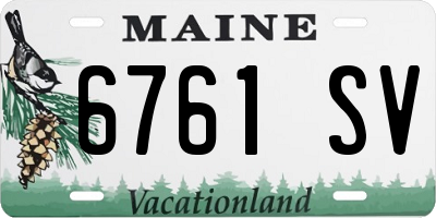 ME license plate 6761SV