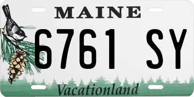 ME license plate 6761SY