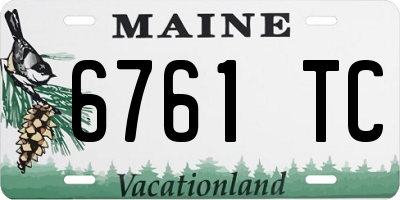 ME license plate 6761TC