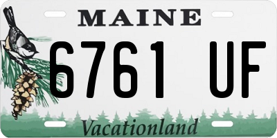 ME license plate 6761UF
