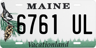 ME license plate 6761UL