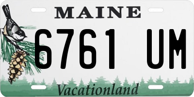 ME license plate 6761UM