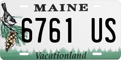 ME license plate 6761US