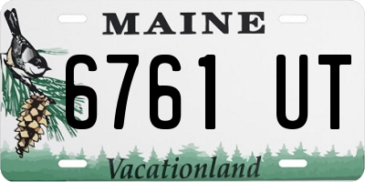 ME license plate 6761UT