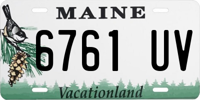 ME license plate 6761UV