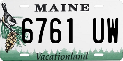 ME license plate 6761UW