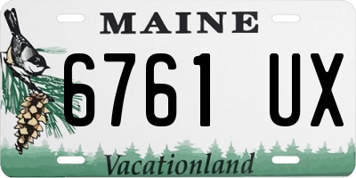 ME license plate 6761UX