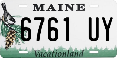 ME license plate 6761UY