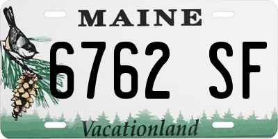 ME license plate 6762SF