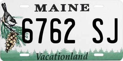 ME license plate 6762SJ