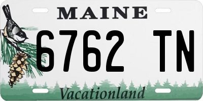 ME license plate 6762TN