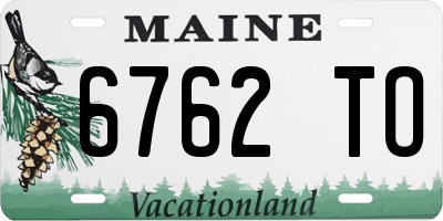 ME license plate 6762TO