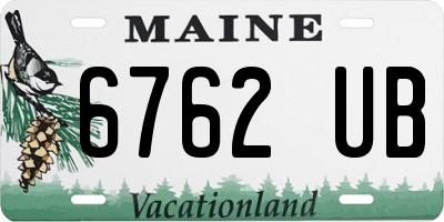 ME license plate 6762UB
