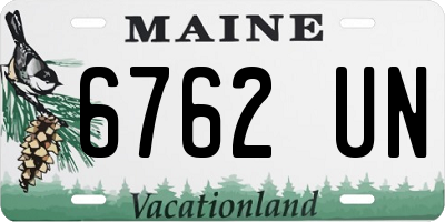 ME license plate 6762UN