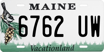 ME license plate 6762UW