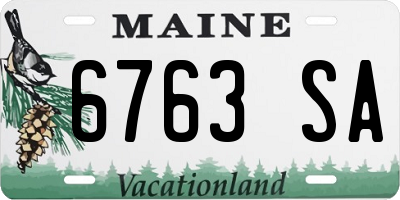 ME license plate 6763SA