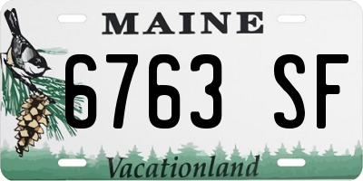 ME license plate 6763SF
