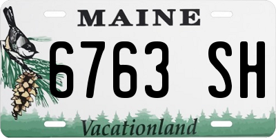 ME license plate 6763SH