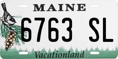 ME license plate 6763SL