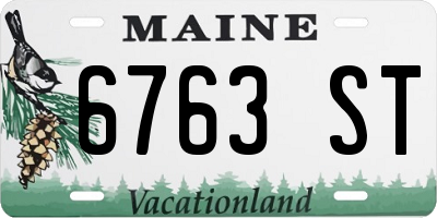 ME license plate 6763ST