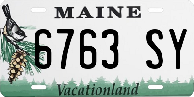ME license plate 6763SY