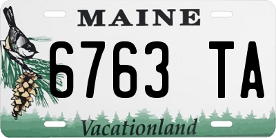 ME license plate 6763TA
