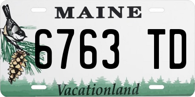 ME license plate 6763TD