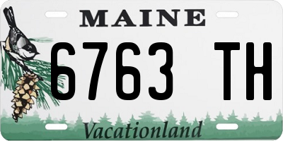 ME license plate 6763TH