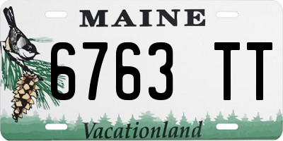 ME license plate 6763TT