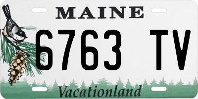 ME license plate 6763TV