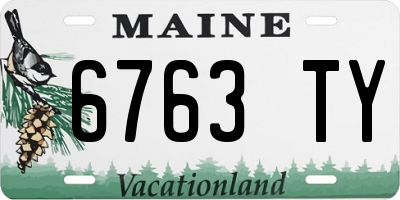ME license plate 6763TY
