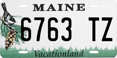 ME license plate 6763TZ
