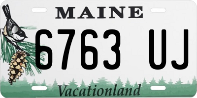 ME license plate 6763UJ