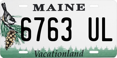 ME license plate 6763UL