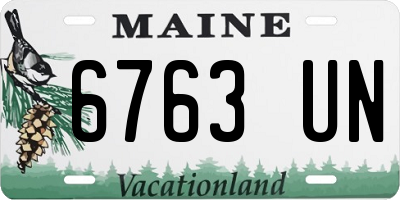 ME license plate 6763UN